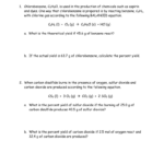 Percent Yield Worksheet