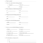 Periodic Table Worksheet Answers Biology Worksheet Chemistry