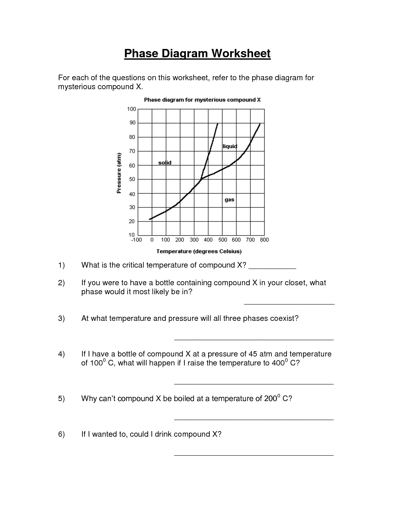 Phase Change Identification Worksheet Answers