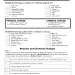 Physical And Chemical Change Worksheet For Grade 5 Kidsworksheetfun