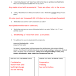 Properties Of Water Worksheet Answers