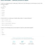 Quiz Worksheet Chemical Structure Of Aspirin Study