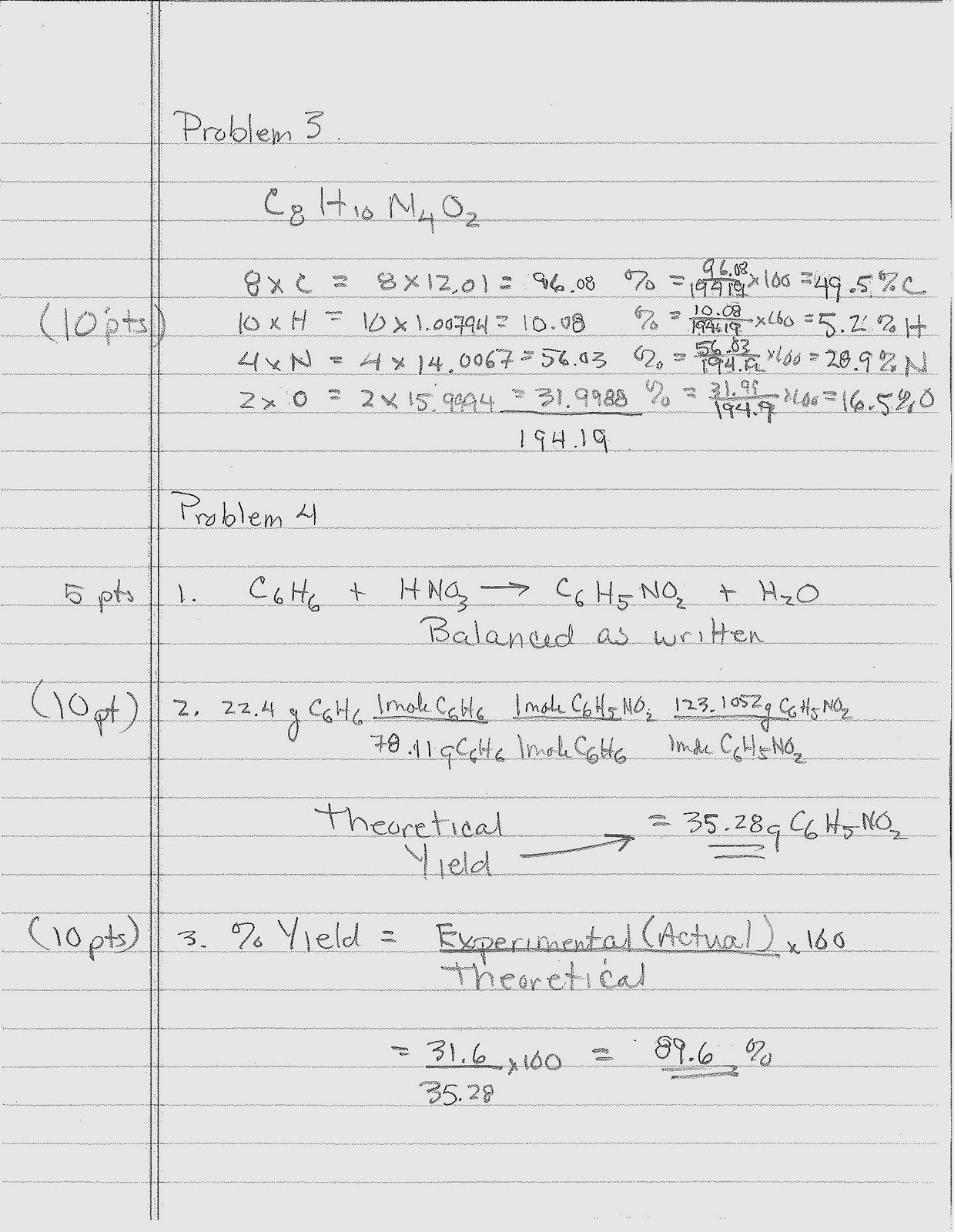 RHS Honors Chemistry Chemistry Test Answers Chapter 3