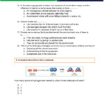 Science Diagnostic Test 8th Grade Worksheet