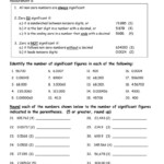 Scientific Notation And Significant Figures Worksheet Answers Worksheet