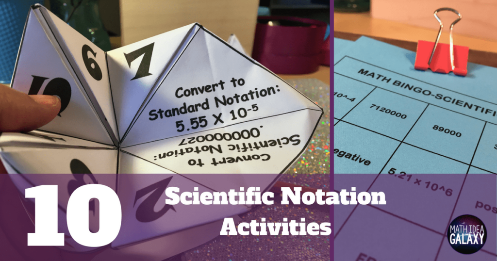 Scientific Notation Real Life Examples Worksheet