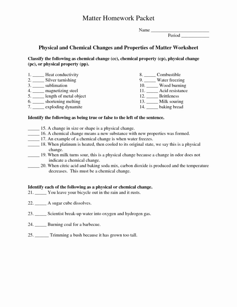 Section 1 Composition Of Matter Worksheet Answers Bestseller 