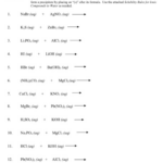 Solved Chemistry 110 Worksheet Reactions In Aqueous Solut Chegg