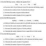 Stoichiometry Limiting Reagent Worksheet