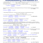 Stoichiometry Worksheet 1 Answer Key