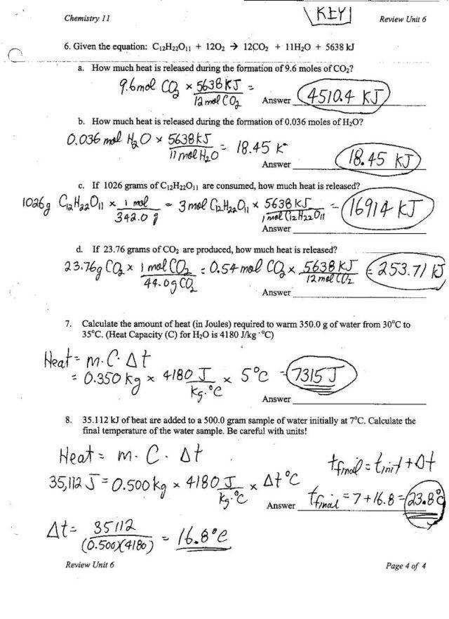 Stoichiometry Worksheet Answer Key 29 Mole Calculations Practice 