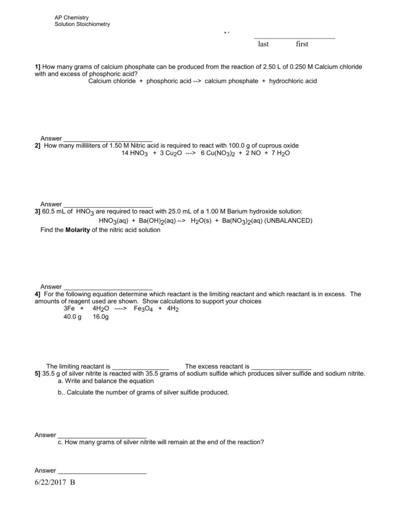 Stoichiometry Worksheet Pogil Stoichiometry Answer Key Waltery 