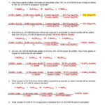 Stoichiometry Worksheet With Answer Key Gas Stoichiometry Worksheet