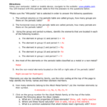 The Organization Of The Periodic Table Answer Key Directions