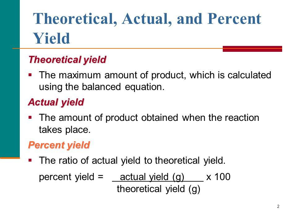 Theoretical And Percent Yield Worksheet Worksheet