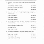 Thermochemistry Worksheet 1 Answers Worksheet List