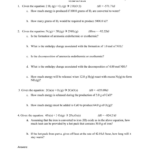 Thermochemistry Worksheet 2 With Answers Askworksheet