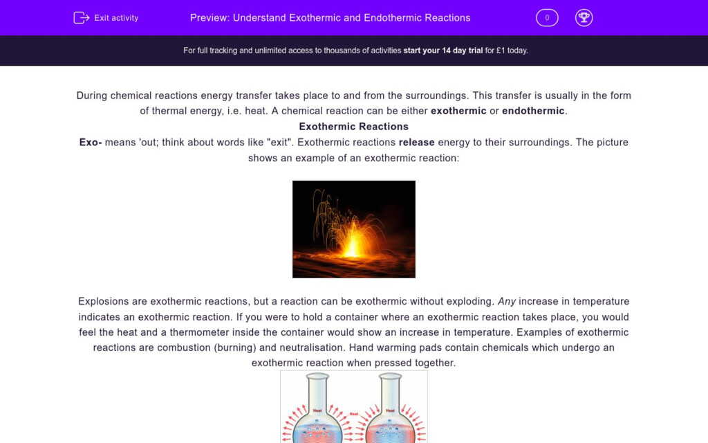 Understand How Exothermic And Endothermic Reactions Relate To Chemical 