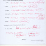 Unit 3 Worksheet 2 Chemistry Answers Db excel