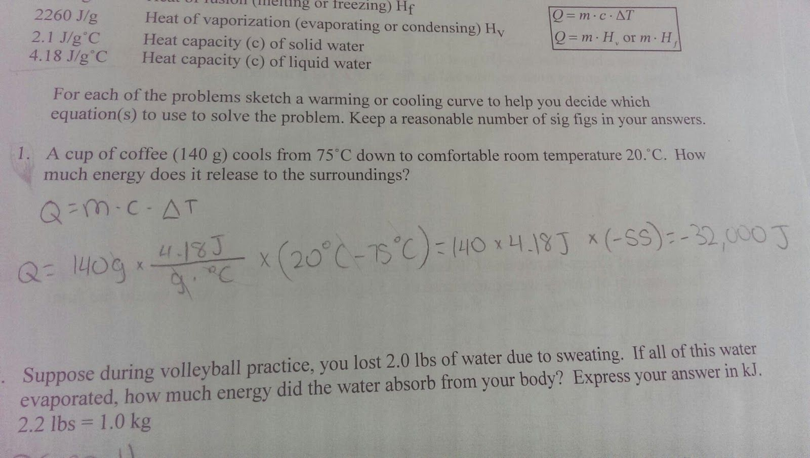 Unit 3 Worksheet 3 Quantitative Energy Problems Answers