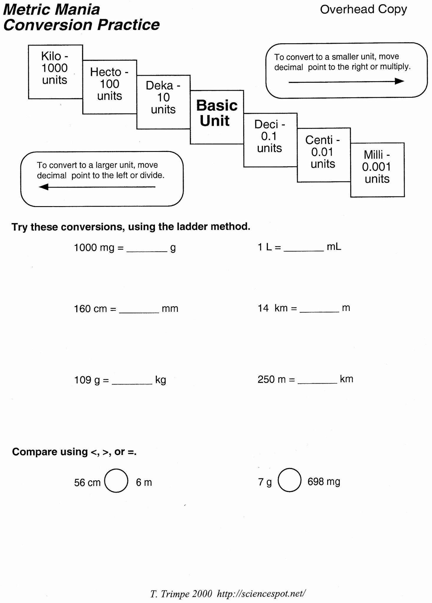 Unit Conversion Worksheet Answers Printable Worksheets And Activities
