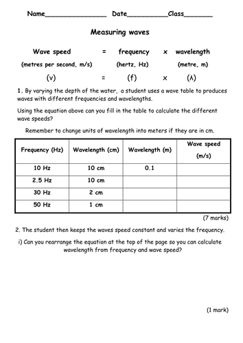 Word Equations Worksheet Instructional Fair Inc