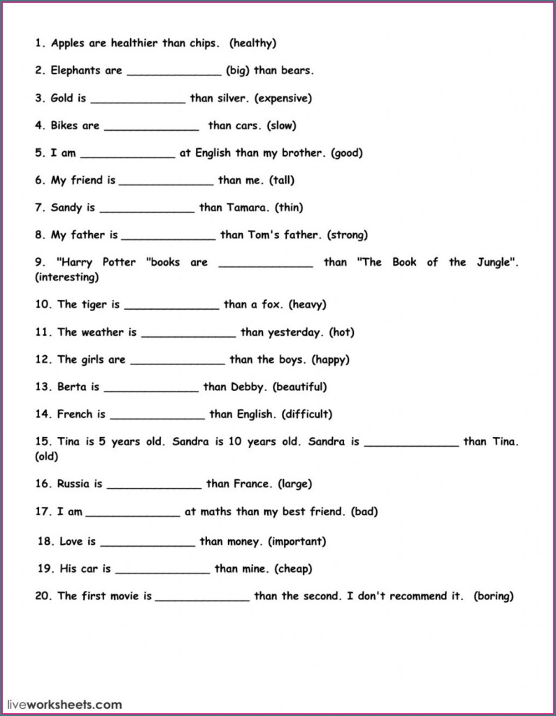 Worksheet 1 4 Descriptive Adjectives Spanish Answers Worksheet Resume 