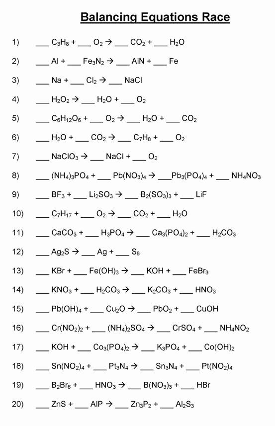 Worksheet Answers Predicting Products Of Chemical Reactions Worksheet 