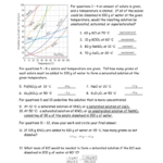 Worksheet Solubility Graphs Name CHEMISTRY