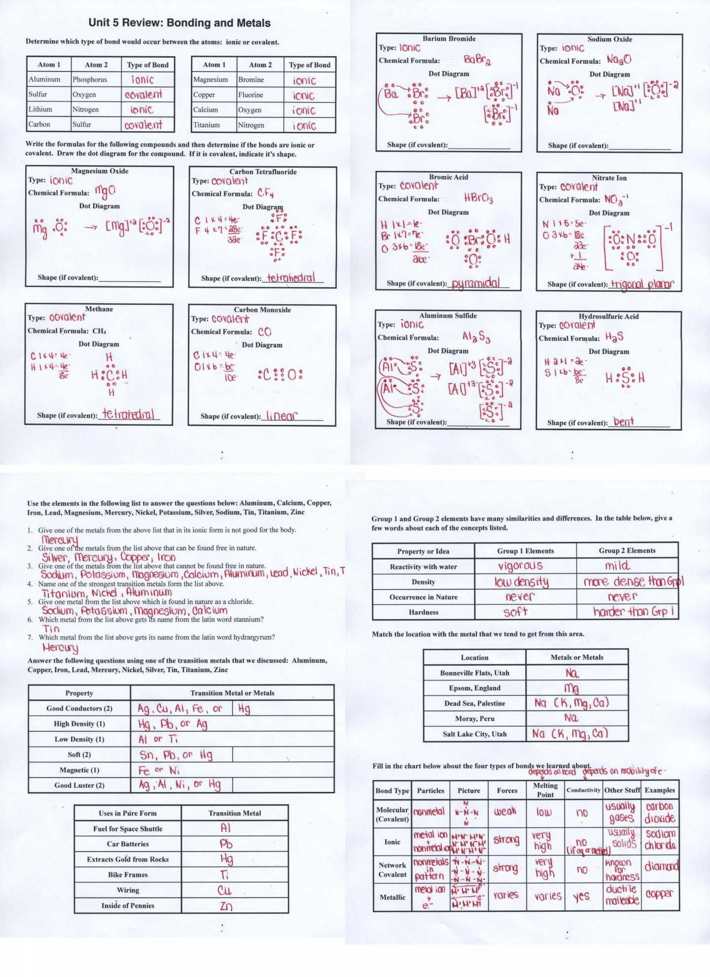 30 Covalent Bonding Worksheet Answers Education Template