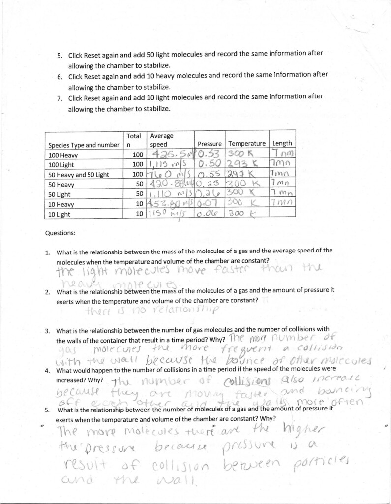 30 Kinetic Molecular Theory Worksheet Education Template