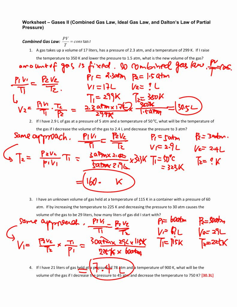 31 Gas Variables Worksheet Answers Education Template