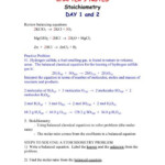 4 Chemical Equations And Stoichiometry Worksheet Answers Worksheet List