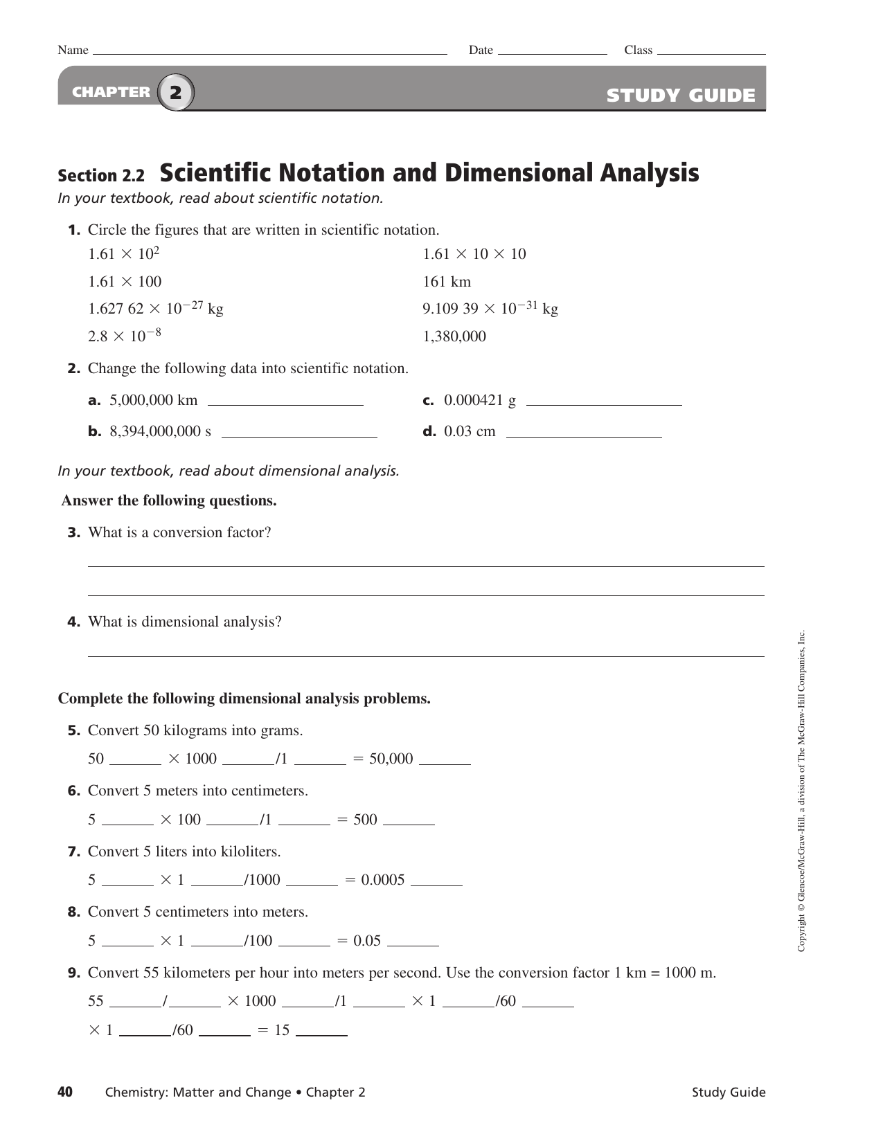 42 Chemistry Scientific Notation Worksheet Answers Worksheet Information