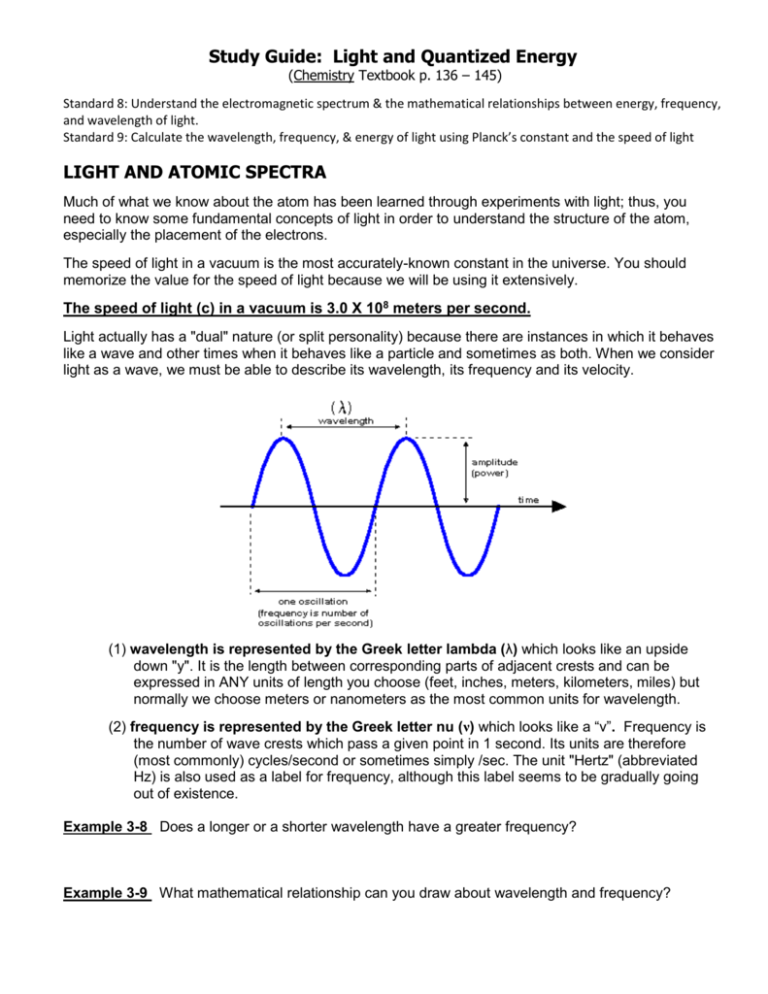 5 1 Light And Quantized Energy Worksheet Answers Americanwarmoms