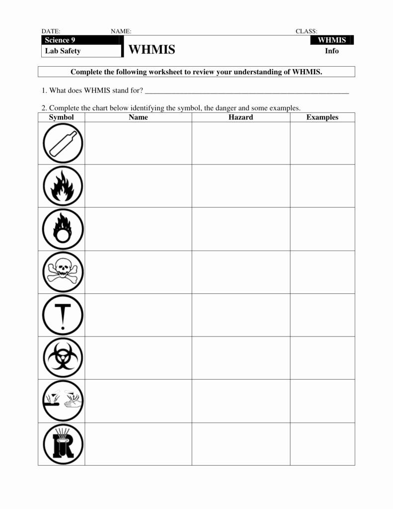 50 Lab Safety Symbols Worksheet Chessmuseum Template Library