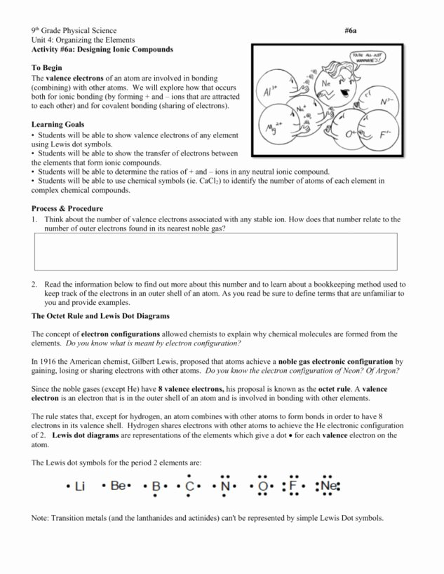 50 Valence Electrons Worksheet Answers Chessmuseum Template Library