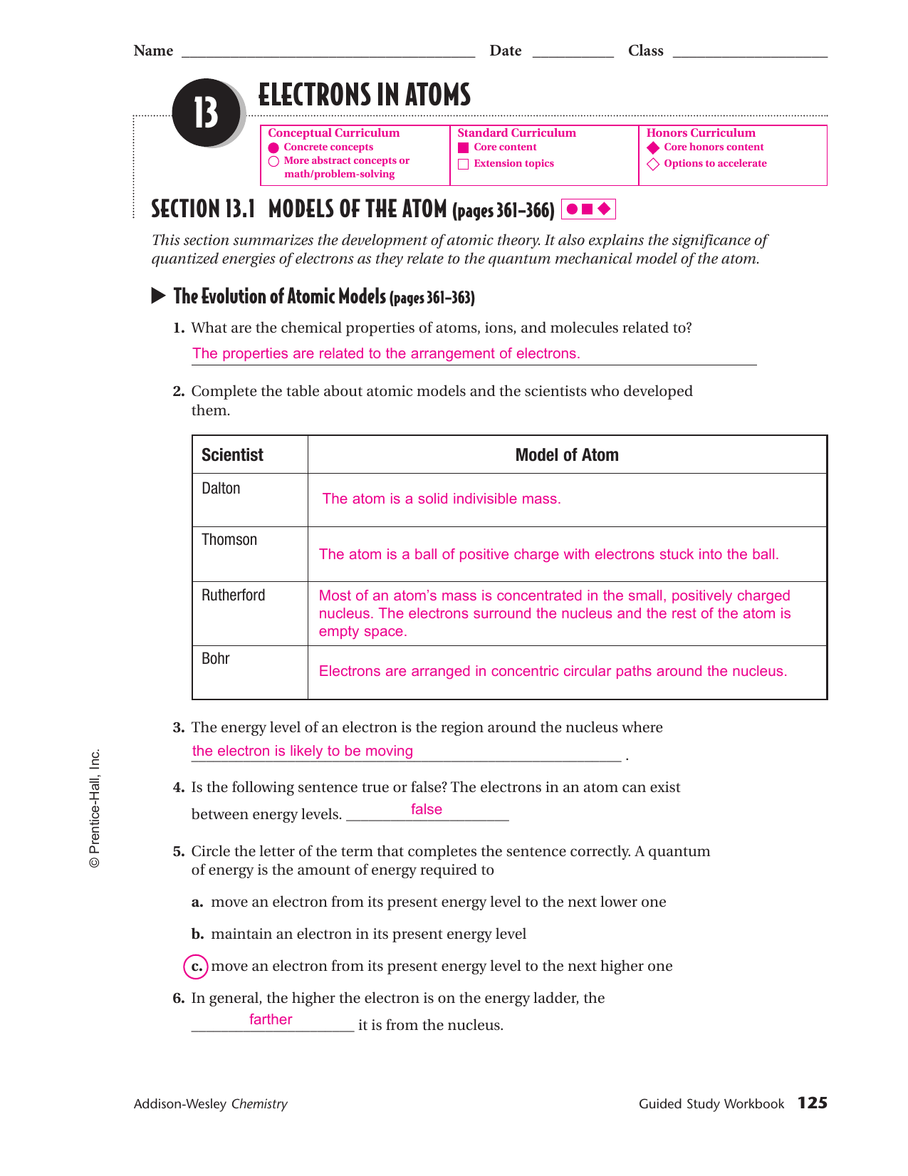 51 Models Of The Atom Worksheet Answers Worksheet List