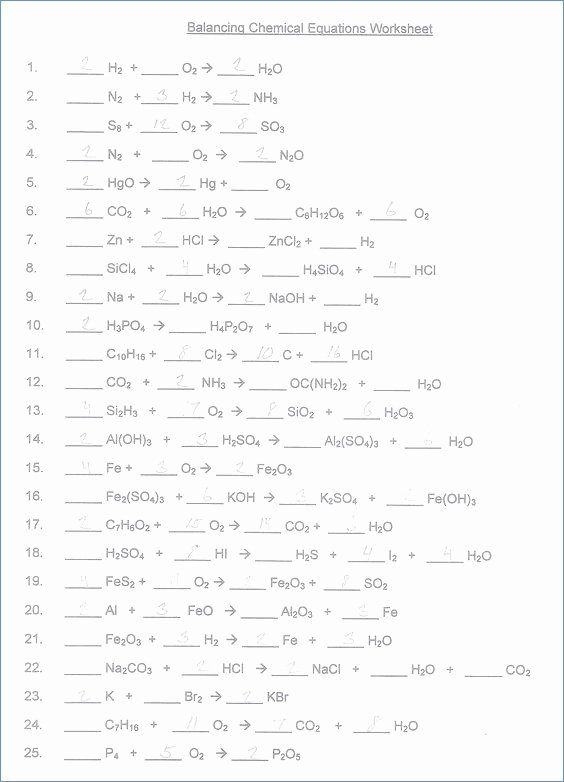 61 Classification Of Chemical Reactions Chemistry Worksheet Key 