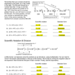 Adding Subtracting Scientific Notation Worksheet