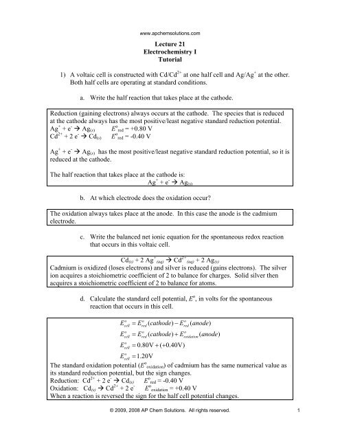 Ap Chem Solutions Worksheet Answers Promotiontablecovers