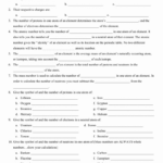 Atomic Structure Practice Worksheet Answers Villardigital Library For