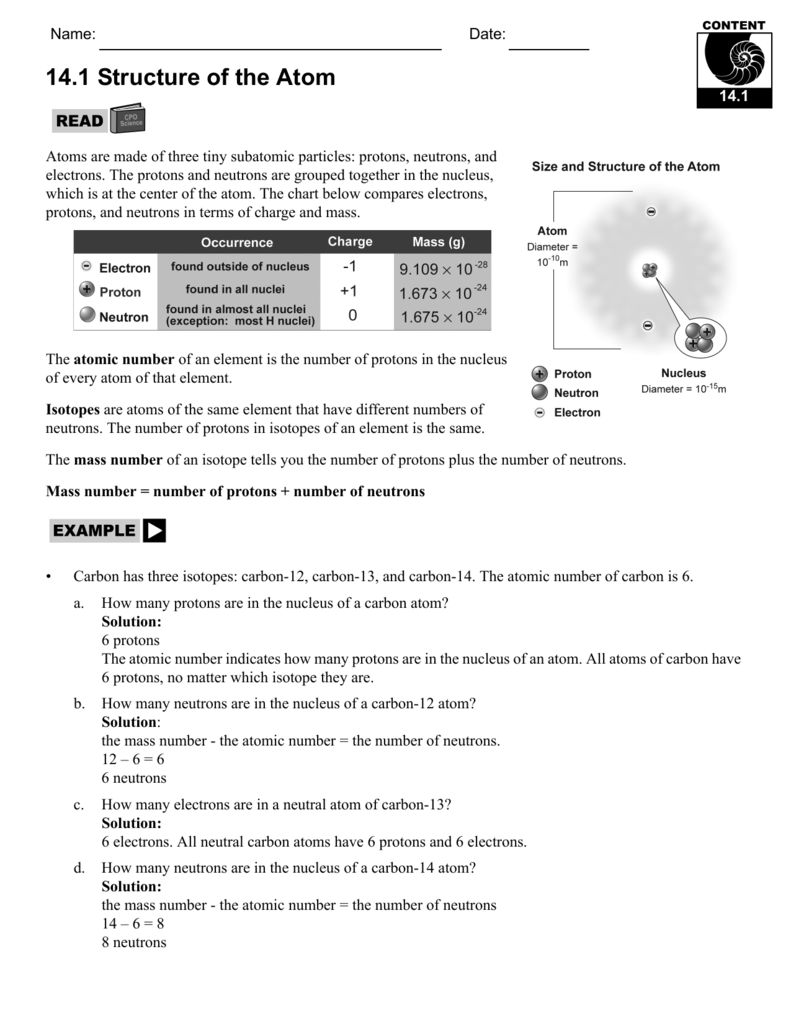Atoms And Isotopes Worksheet Answer Key Worksheet List