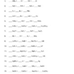 Balancing Chemical Equations Worksheet Pdf