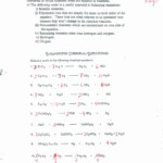 Balancing Equations Answer Key Balancing Equations Worksheet Answer