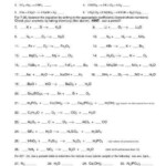 Balancing Equations Chemistry Worksheet