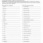 Binary Ionic Compounds Worksheet