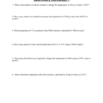Calorimetry Worksheet With Answers