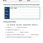 Chemical Reactions Worksheet Grade 8 Thekidsworksheet