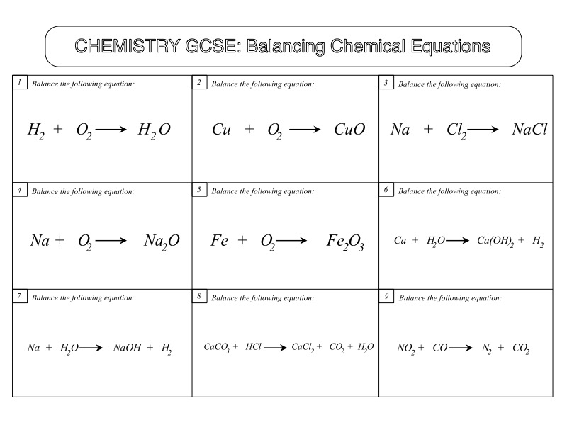 Chemistry Equations Sheet Gcse Aqa Tessshebaylo